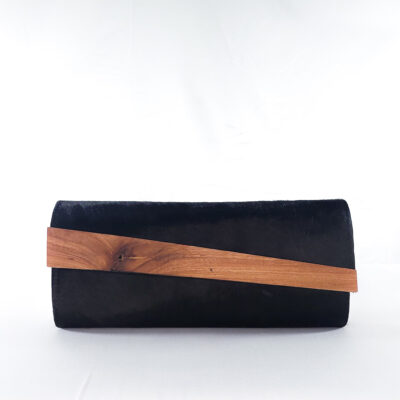 BLACK FUR DZIFA CLUTCH