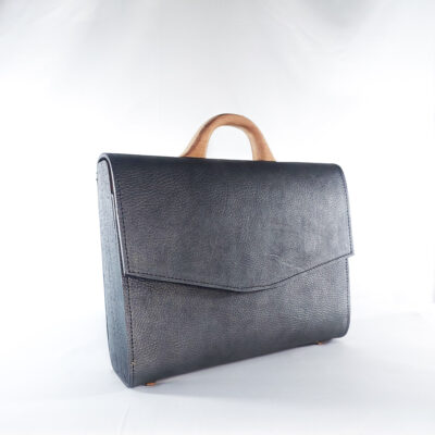 ABA BRIEF BAG IN METALLIC GREY