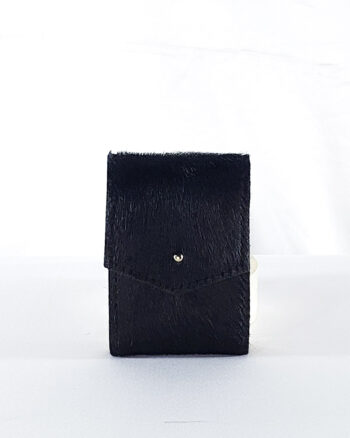 BLACK FUR CARD SLIP