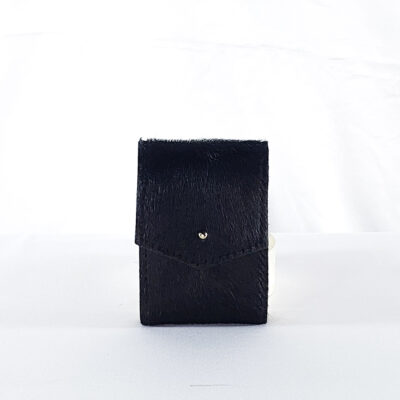 BLACK FUR CARD SLIP