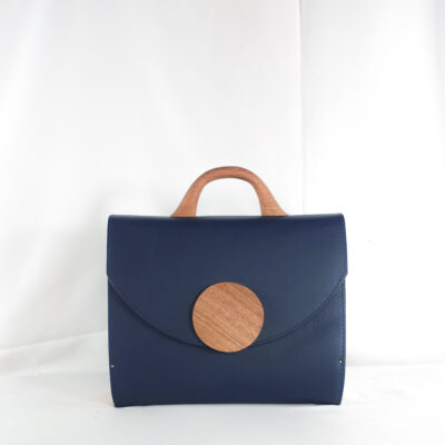 NAVY BLUE AFUA MAXI-CHIC TOP HANDLE BAG