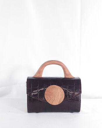 ABA MINI IN PATENT OXBLOOD