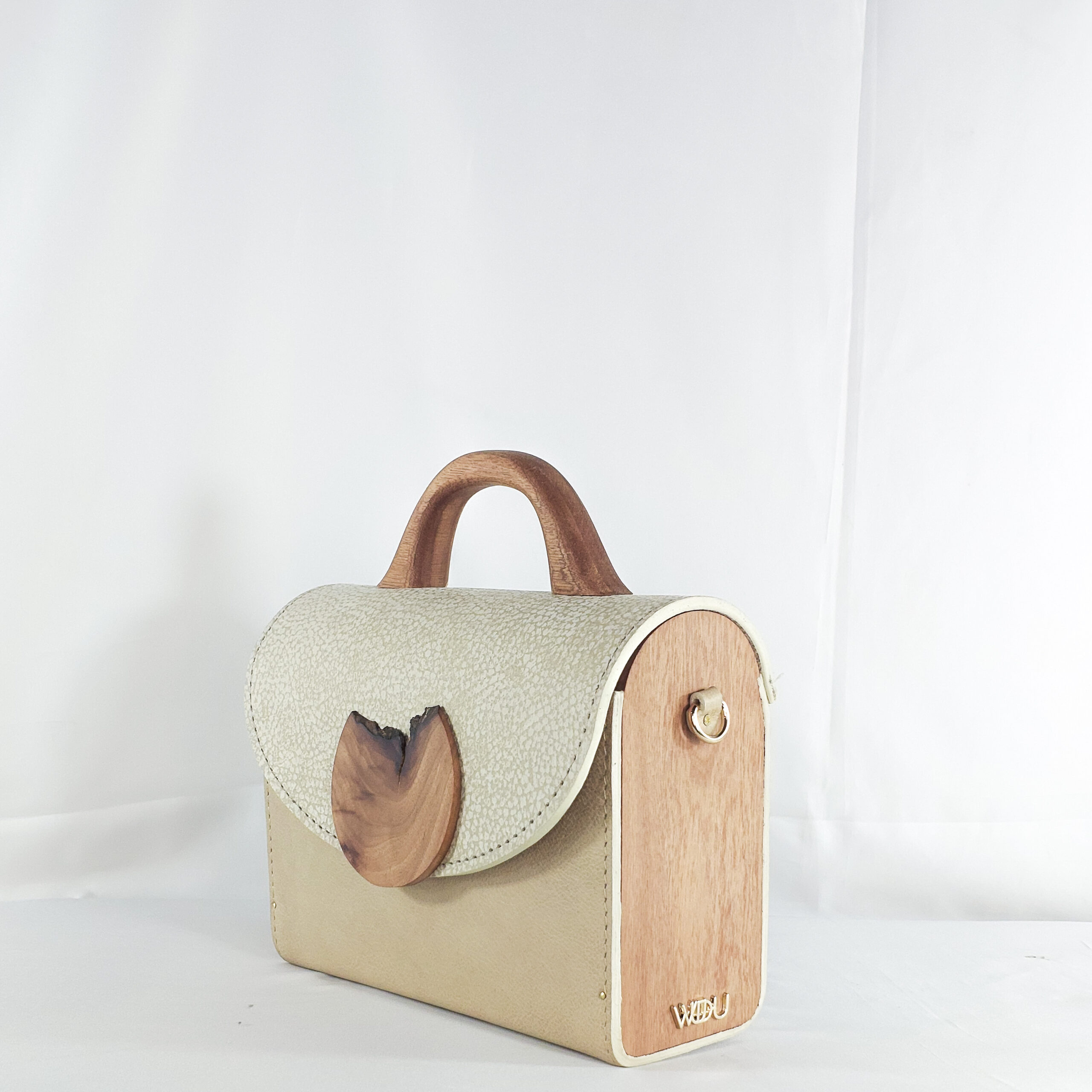 CREAM AND BEIGE KONAMA TOP HANDLE BAG - Image 3