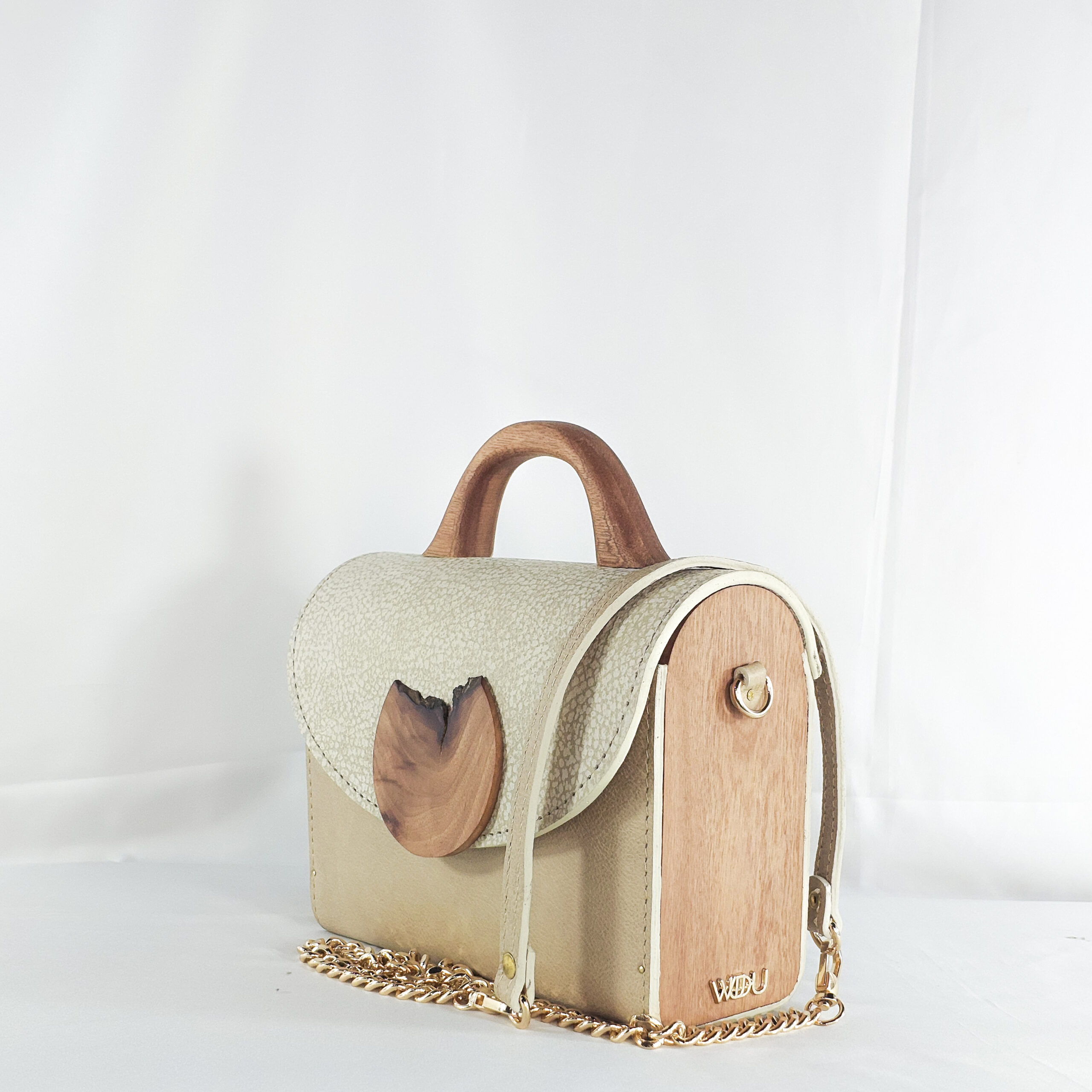 CREAM AND BEIGE KONAMA TOP HANDLE BAG - Image 4