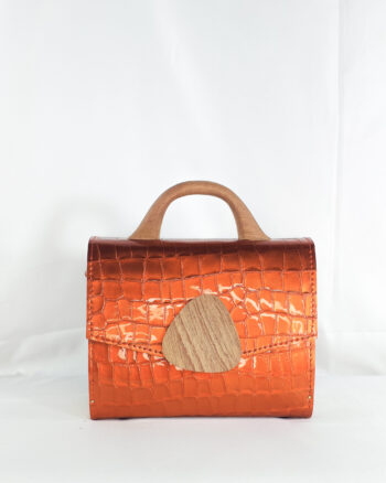 DARK ORANGE SODZINE TOP HANDLE BAG