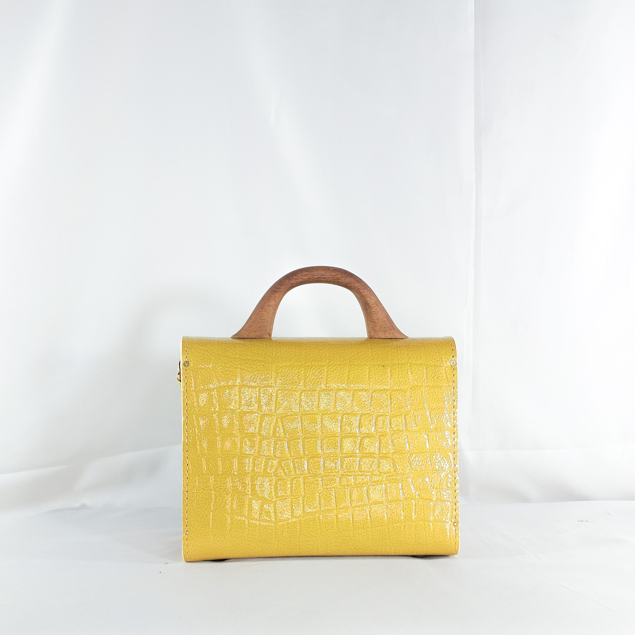 SAARA TOP HANDLE BAG IN YELLOW - Image 5