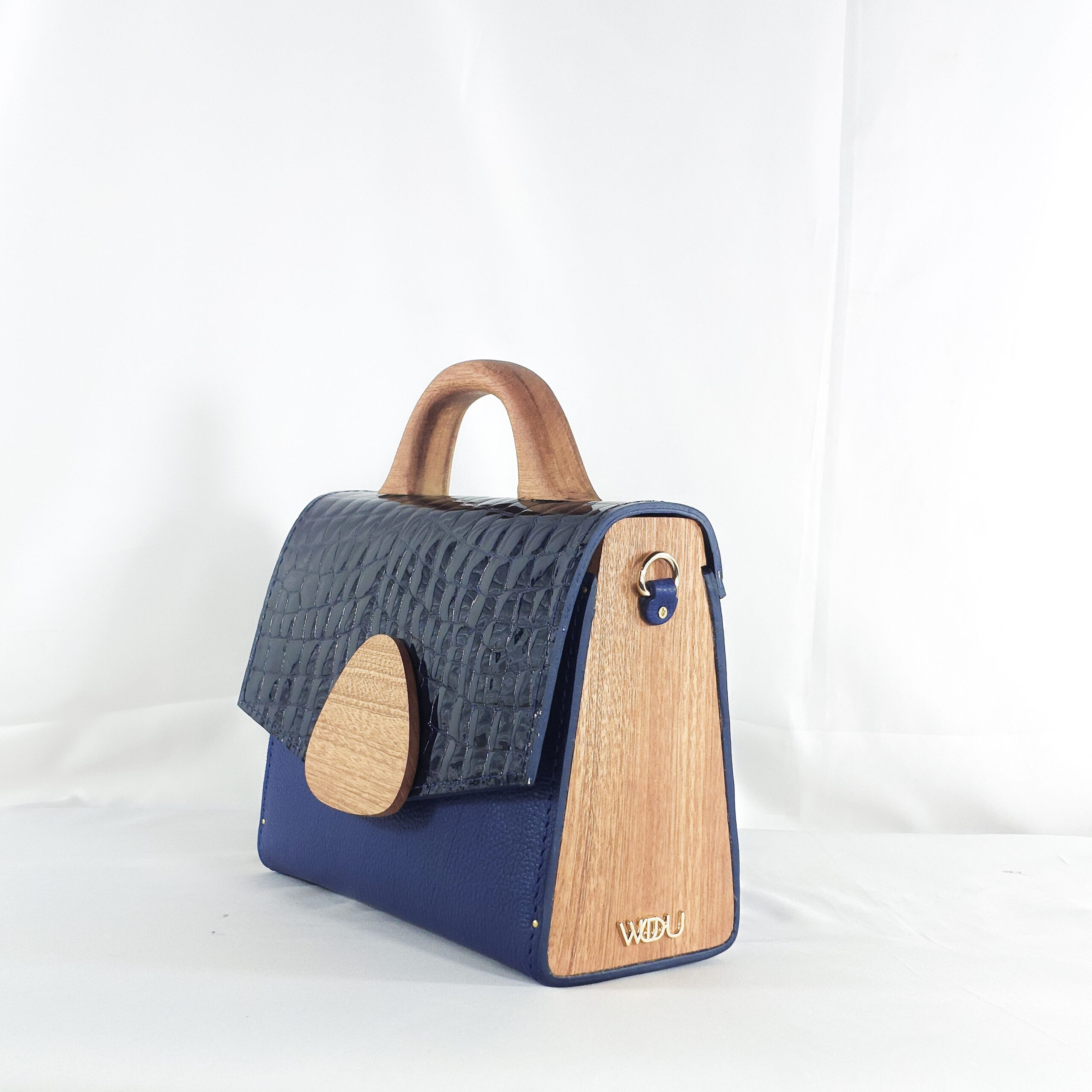 SAARA TOP HANDLE BAG IN BLUE TWO-TONE - Image 2