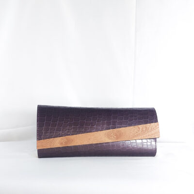 DZIFA MAXI CLUTCH IN PLUM
