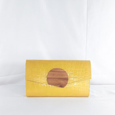 NANA AMA MEDIUM CLUTCH IN SUNNY YELLOW