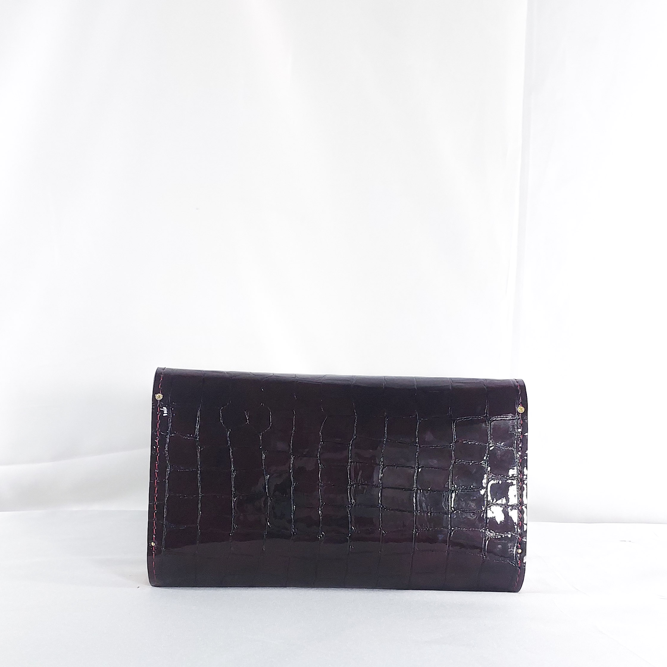 NANA AMA MEDIUM IN OXBLOOD CROC - Image 3