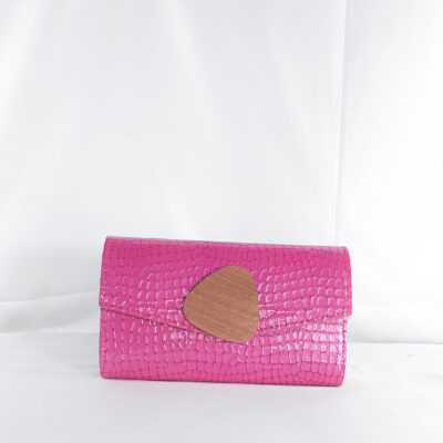 NANA AMA MEDIUM IN FUCHSIA PINK CROC